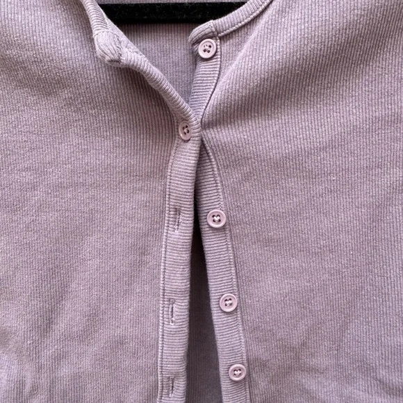 Zara Purple Button Down Crop Top - Picture 3 of 4